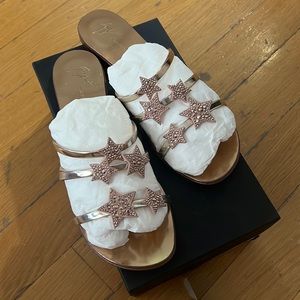 Giuseppe zanoti star sandals. Rose gold. Size 41.